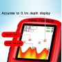 מאתר דגים נייד עם חיישן סונאר חיבור USB ומסך צבעוני HD - צבע אקראי