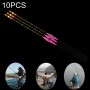 סט 10 יחידות מצופים צבעוניים קלי משקל לחכה לדייג - זוהר בחושך