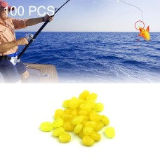סט 100 יחידות פיתיונות דיג עשוי מחומר ידידותי לסביבה צבע צהוב ובולט לעין