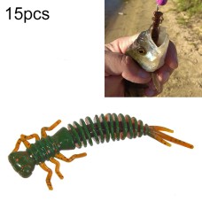 פיתיון דיג מלאכותי מסיליקון בסגנון זחלים פיתיון רך 15 יחידות - 55 מ