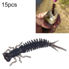 פיתיון דיג מלאכותי מסיליקון בסגנון זחלים פיתיון רך 15 יחידות - 55 מ