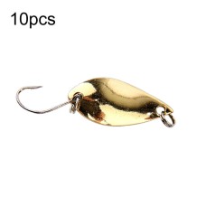 סט 10 יחידות פיתיון דיג מתכתי מלאכותי עם קרס עמידה וו חזק 5 גרם - זהב