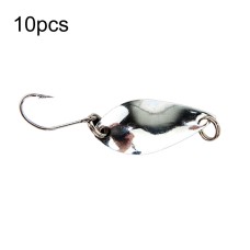 סט 10 יחידות פיתיון דיג מתכתי מלאכותי עם קרס עמידה וו חזק 5 גרם - כסף