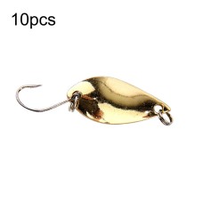סט 10 יחידות פיתיון דיג מתכתי מלאכותי עם קרס עמידה וו חזק 3.5 גרם - זהב