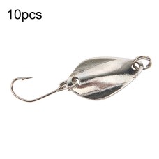 סט 10 יחידות פיתיון דיג מתכתי מלאכותי עם קרס עמידה וו חזק 2 גרם - כסף