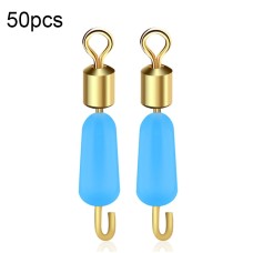 סט 50 יחידות לולאת פלסטיק משולבת נירוסטה לדייגים בצורה 8 בינוני - צבע כחול